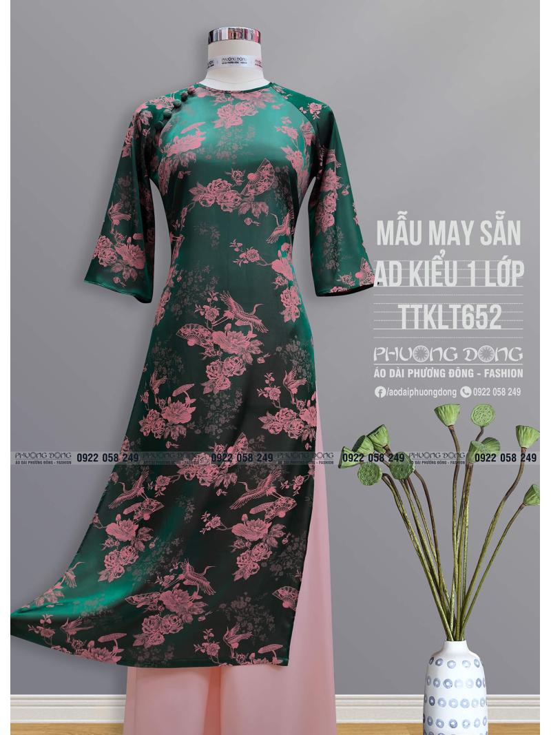 Áo Dài Phom Trẻ Gấm Lụa Phom Suông TTKLT652